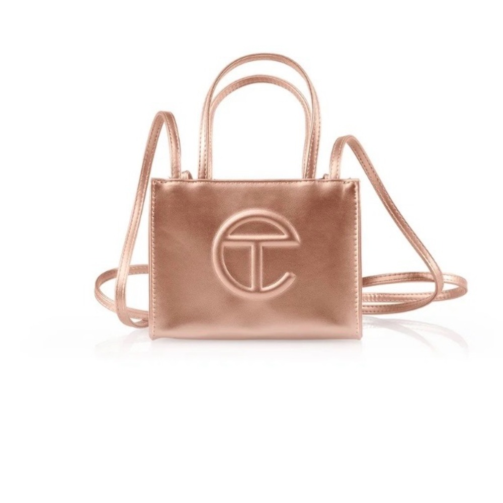 NWT Telfar Mini Bag in Shimmering Rose Gold - Picture 1 of 7
